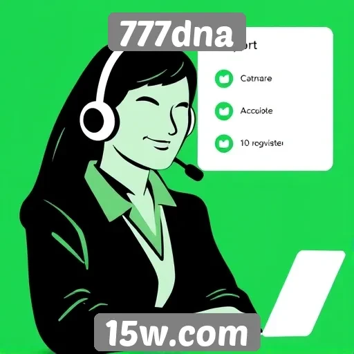 Funcionalidade do suporte ao cliente do site 777dna