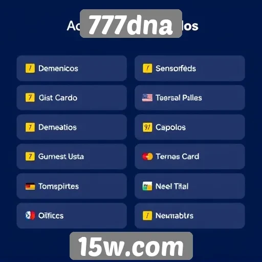 Métodos de pagamento aceitos no 777dna